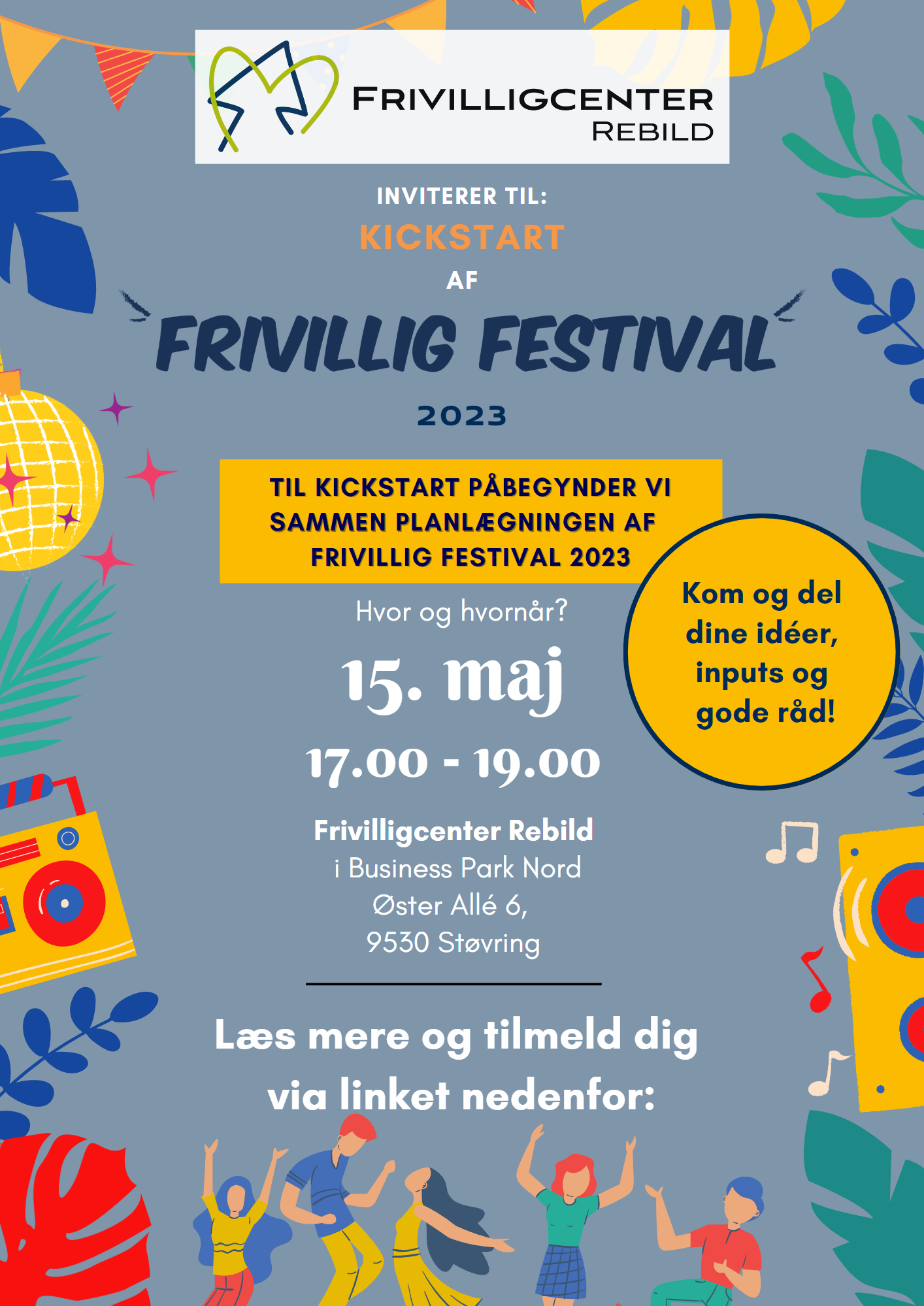 Invitation til kick start frivillig festival 2023